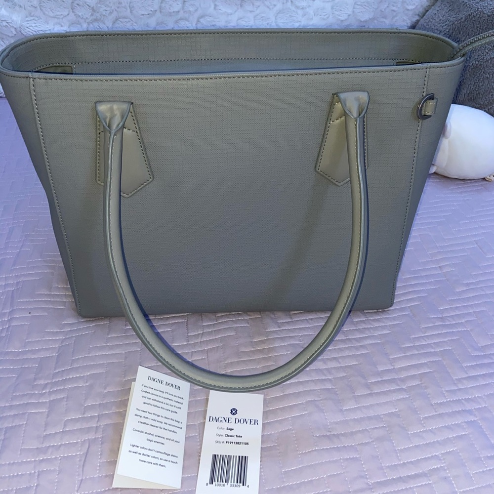 dagne dover sage classic tote (nwt)